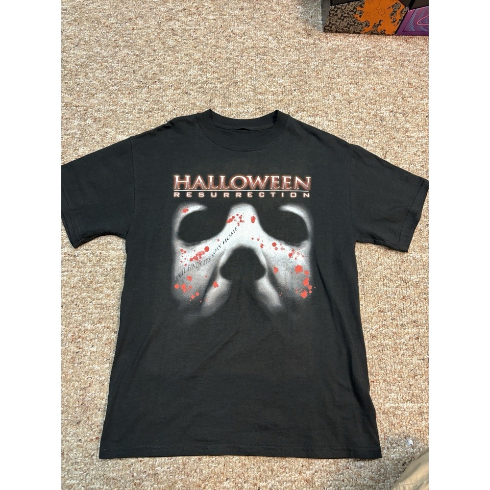 "Halloween Resurrection" Vintage Horror Movie Promo Michael Myers T Shirt Medium